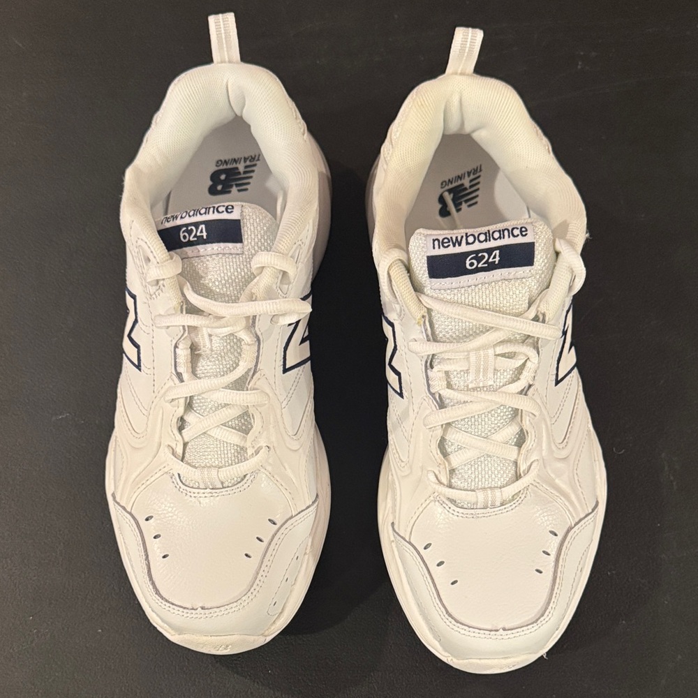New Balance 624 Women's Training Shoes - white lace